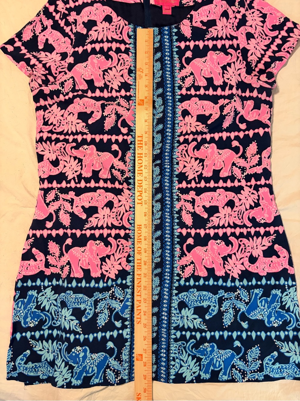 Lilly Pulitzer Blanca Stretch Romper High Tide Navy Perfect Pair Print Size 16 - Picture 10 of 16